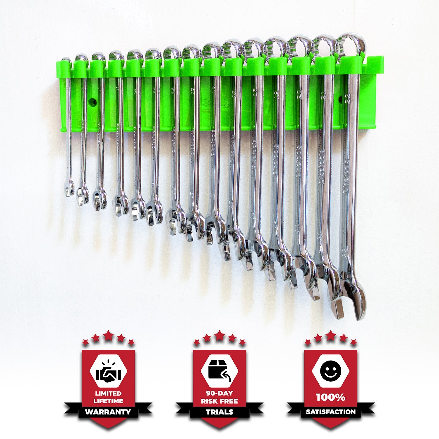 Magnetic Wrench Holders (Holds 15 Wrenches)