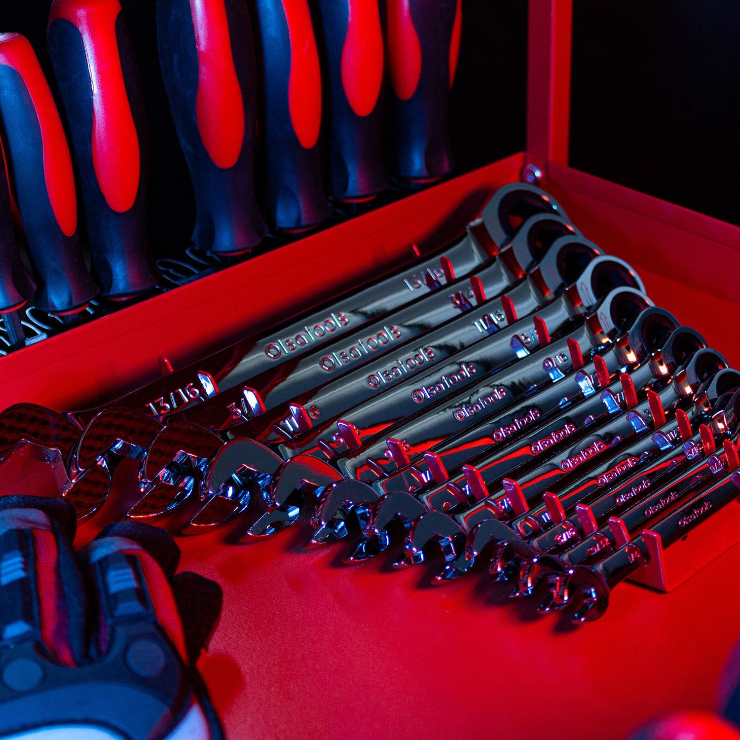 Magnetic Metal Wrench Organizer