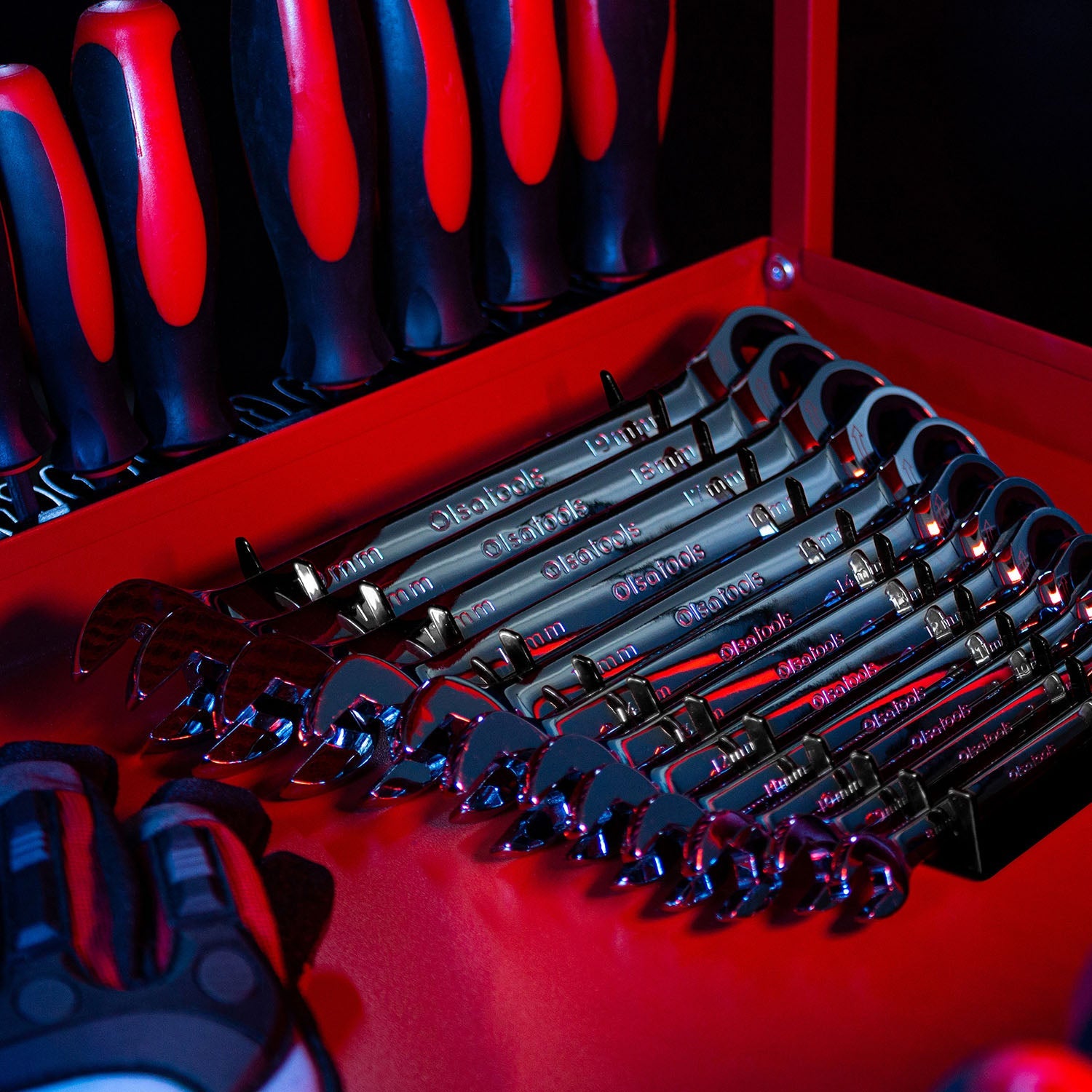 Magnetic Metal Wrench Organizer
