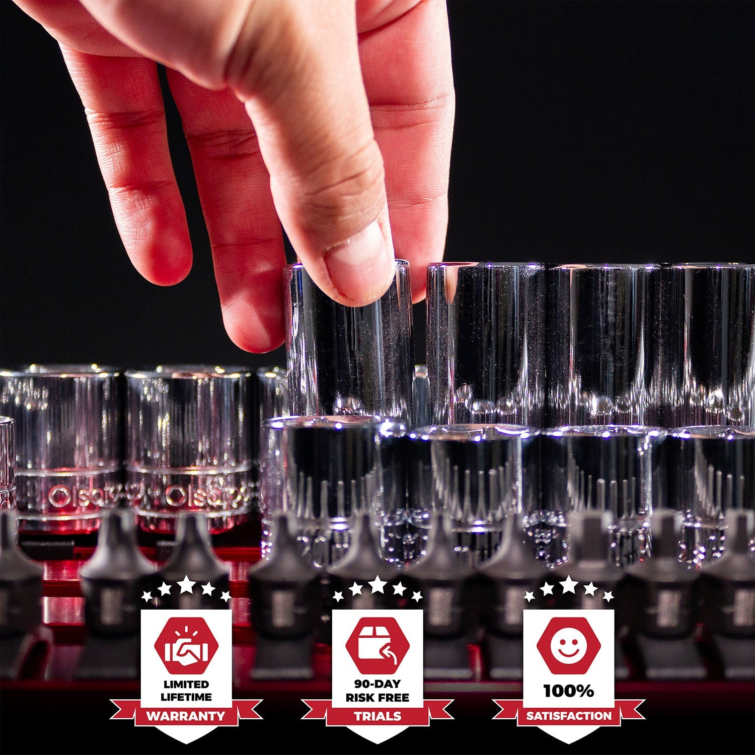 90-Slot Portable Aluminum Socket Tray