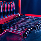 Wall Mount Wrench Organizer With Rotating Clips