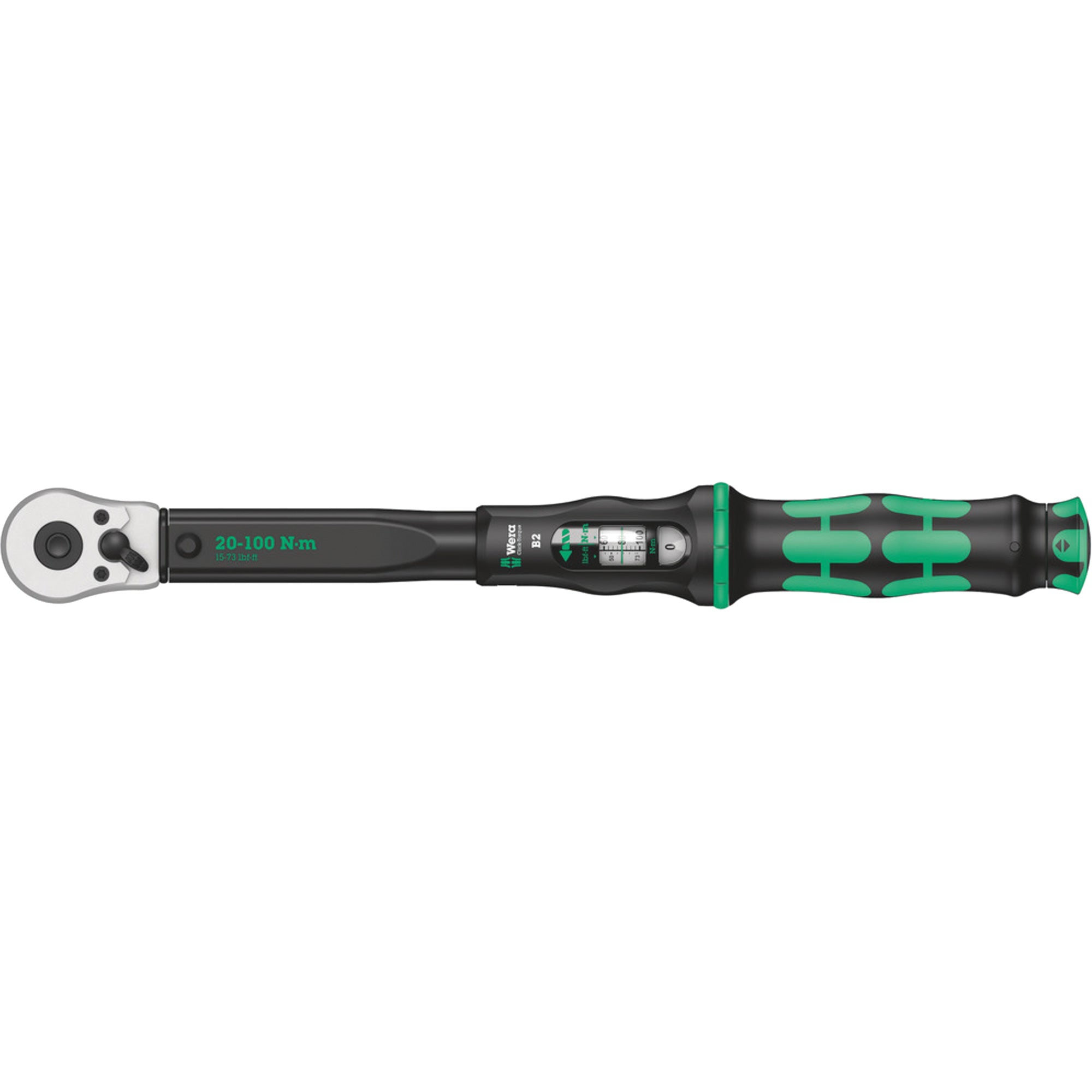 Click-Torque B2 Torque Wrench with Reversible Ratchet, Click, 3/8" Square Drive, 20 - 100 Nm